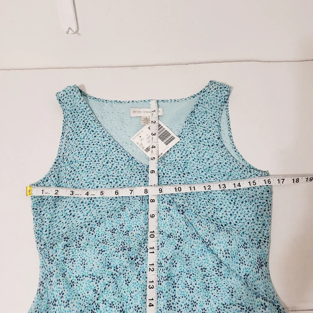 Petite Sophisticate dress Women's size 4 blue floral nwt - Picture 5 of 8